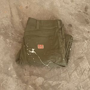 Devil Dog paint splatter vintage cargo jeans